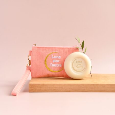 Pochette avec Intérieur Imperméable<span> - </span>Rose Poudrée