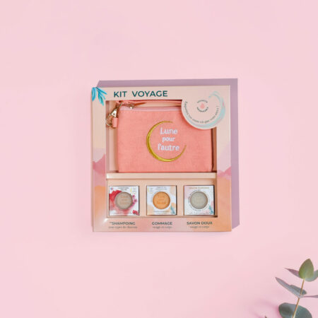 Kit Voyage - Avec pochette rose poudrée
