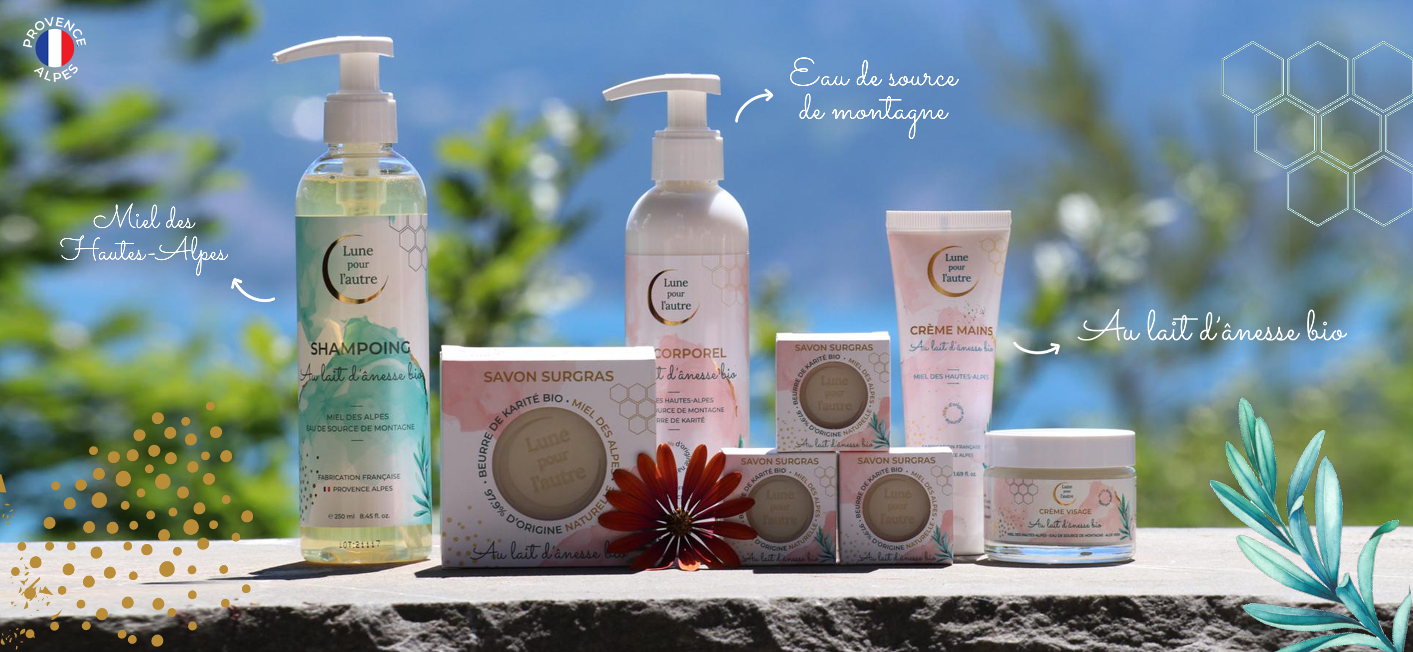 Lune pour l'autre, cosmétique au lait d'ânesse bio Lune pour l'autre, cosmétique au lait d'ânesse bio